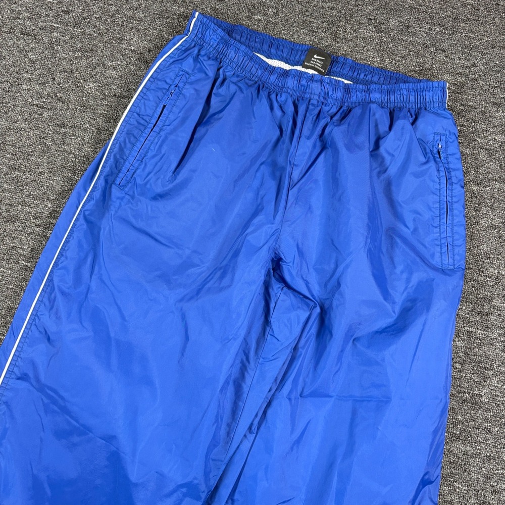 Nike Track Pants Mens Medium Blue Vintage Team Mesh Lined Windbreaker Swoosh